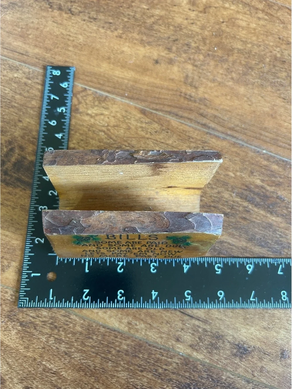 Vintage Cowell Redwood State Park Wooden Bill Holder